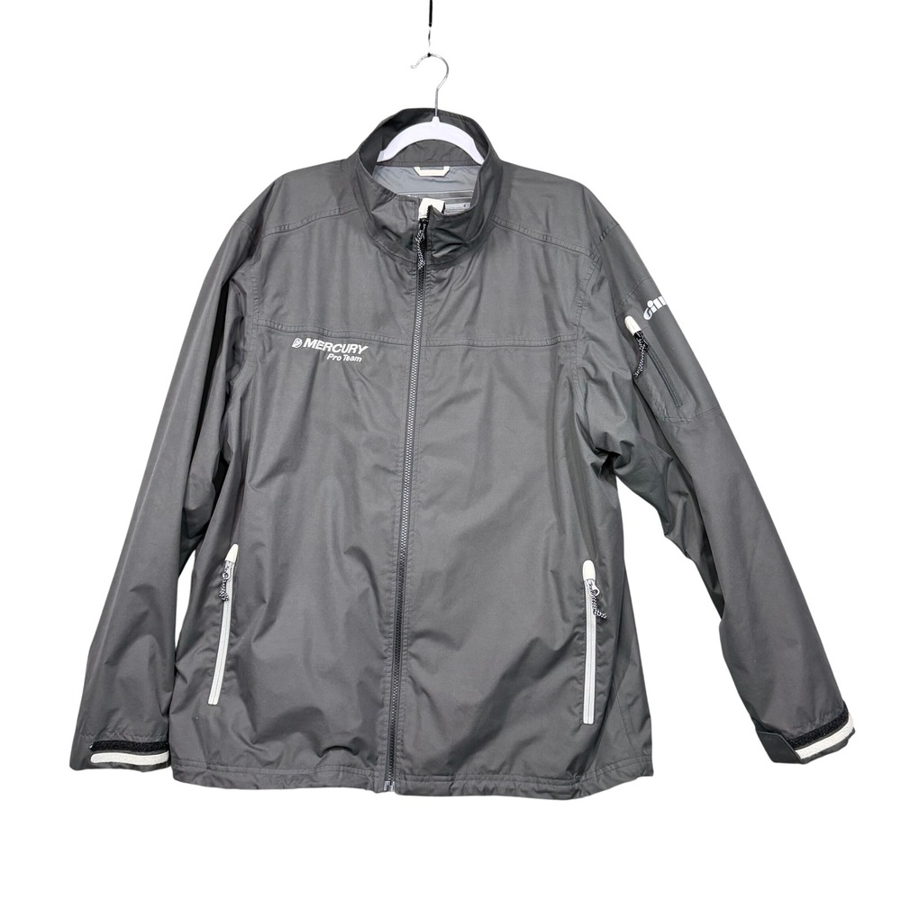Gill Crew Lite Jacket Mens XL Gray Mercury Pro Team Waterproof Fishing 1042